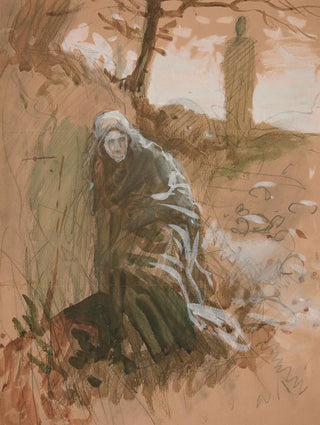 Edwin Austin Abbey - Figure in woods.webp