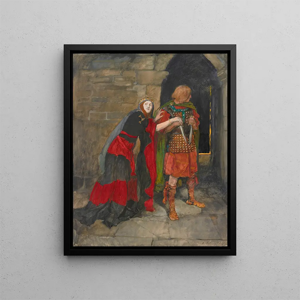 Lady Macbeth Infirme de but Donnez-moi les poignards Acte II Scène II Macbeth - Edwin Austin Abbey — framed artwork on a wall