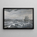 Marine landscape painting with sailboat - Edwin Austin Abbey — framed artwork on a wall