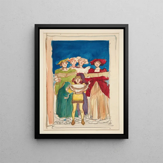 Edwin Austin Abbey - Sketch for Christmas Card.webp