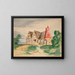 Sketch of a country cottage - Edwin Austin Abbey — framed artwork on a wall