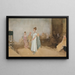 Sketch of a woman in an interior - Edwin Austin Abbey — framed artwork on a wall