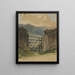 Sketch of a stone wall and a door - Edwin Austin Abbey — framed artwork on a wall