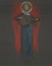 Angel of study with musical instrument - Edwin Austin Abbey — artwork view