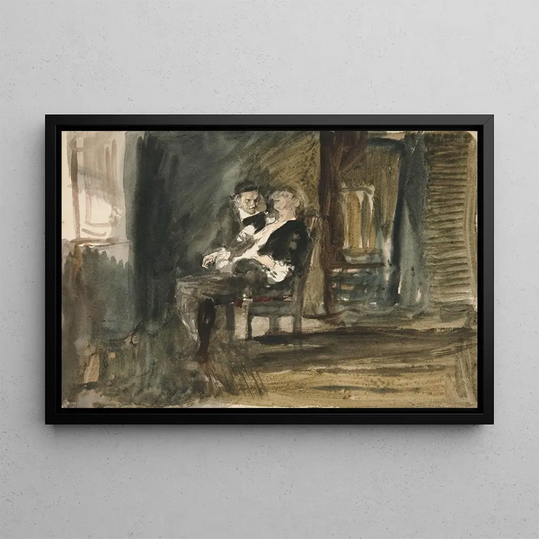 Study for The Scarlet Letter - Edwin Austin Abbey — framed artwork on a wall