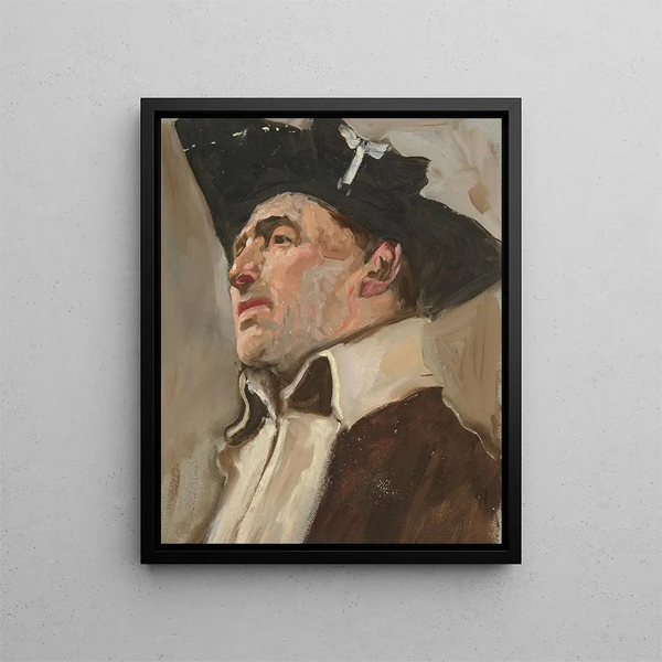 Study of a soldier - Edwin Austin Abbey — framed artwork on a wall