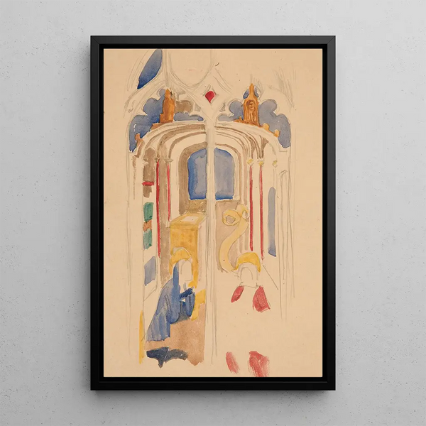 Reproduction of the painting Study of the Annunciation - Edwin Austin Abbey
