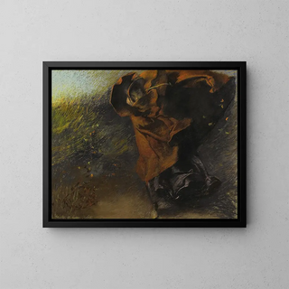 The Wind - Edwin Austin Abbey — framed artwork on a wall