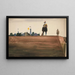 Two Sentinels on the Top of a Fortress Wall - Edwin Austin Abbey — framed artwork on a wall