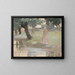 a Standing Woman by a River - Edwin Austin Abbey — framed artwork on a wall