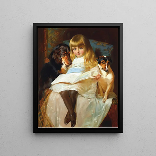the favorite story of a Gordon setter and a Jack Russell - Edwin Douglas — framed artwork on a wall