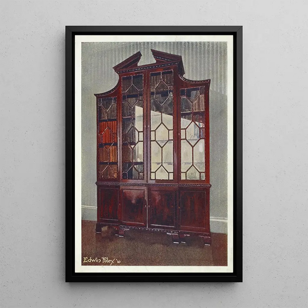 Reproduction of the painting Chippendale carved library painting - Edwin Foley