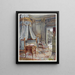 Lit à couronne sculpted and gilded, draped, Louis XVI style - Edwin Foley — framed artwork on a wall