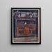Chêne sculpté et incrusté - Edwin Foley — framed artwork on a wall