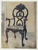 Chippendale carved president's chair painting - Edwin Foley — artwork view