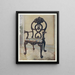 Chippendale carved president's chair painting - Edwin Foley — framed artwork on a wall