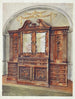 Chippendale-style carved mahogany closed bookcase painting - Edwin Foley — artwork view
