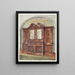 Chippendale-style carved mahogany closed bookcase painting - Edwin Foley — framed artwork on a wall