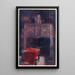 Louis XII carved oak sideboard painting at the Cluny Museum, Paris - Edwin Foley — framed artwork on a wall