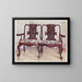 Sofa darby et Joan en noyer sculpté - Edwin Foley — framed artwork on a wall