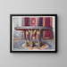 Circular marble painting with gilded bronze mounts - Edwin Foley — framed artwork on a wall