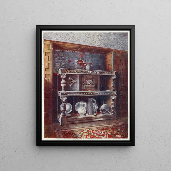 Buffet de l'armoire de la cour - Edwin Foley — framed artwork on a wall