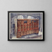 XIVth Century Chest with Buttress Supports Painting - Edwin Foley — framed artwork on a wall