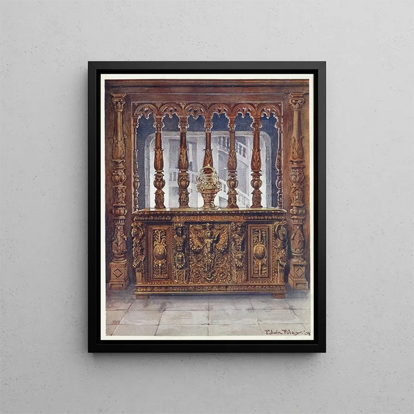 Henri Deux carved coffer or bahut ca 1555 - Edwin Foley — framed artwork on a wall