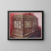 Wooden box set in walnut inlaid with jewelry with front, sides, and top panels - Edwin Foley — framed artwork on a wall