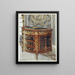 Satin wood inlay dresser painting - Edwin Foley — framed artwork on a wall
