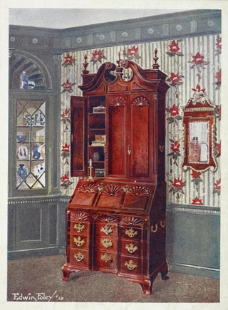 Mahogany façade cabinet with mahogany furniture top, mahogany and gilt constitution mirror - Edwin Foley — artwork view