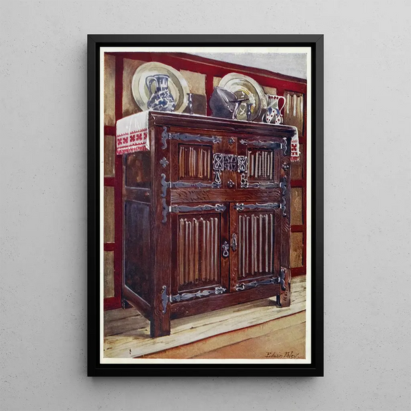 Reproduction of the painting Double oak sideboard painting, property of Guy Laking Esq, MVO, Saint James's Palace - Edwin Foley