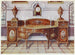 Satinwood buffet painting painted and inlaid, mahogany console clock - Edwin Foley — artwork view
