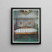 Satin canné painted painting - Edwin Foley — framed artwork on a wall