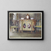 Commode and painted chairs - Edwin Foley — framed artwork on a wall