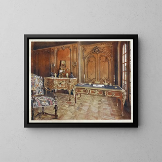 French Regency-style panel room painting - Edwin Foley — framed artwork on a wall