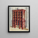 Commode double en laque rouge et dorée - Edwin Foley — framed artwork on a wall