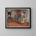 Music Room Painting of Queen Marie-Antoinette, Fontainebleau Palace, France - Edwin Foley — framed artwork on a wall
