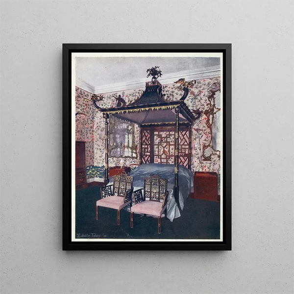 La salle chinoise Chippendale à Badminton House - Edwin Foley — framed artwork on a wall