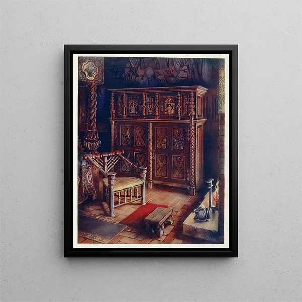 La salle des rois Oxburgh Hall Norfolk - Edwin Foley — framed artwork on a wall