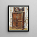 Secretary right in various wood parquetry with rosettes mounted in gilded bronze etc. - Edwin Foley — framed artwork on a wall