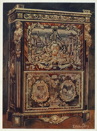 Secretary desk with various wood inlay, cast and gilded bronze mounts - Edwin Foley — artwork view
