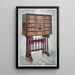 Cabinet painting in chestnut, ivory, etc., painted and gilded with wrought iron and steel mounts - Edwin Foley — framed artwork on a wall