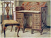 Writing table in marqueted walnut - Edwin Foley — artwork view