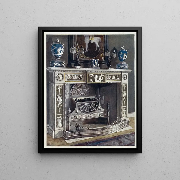 Fireplace Wedgwood Flaxman - Edwin Foley — framed artwork on a wall