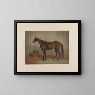 Saint Julien, king of trotting races - Edwin Forbes — framed artwork on a wall