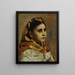 Portrait of a Young Girl - Edwin Harris — framed artwork on a wall