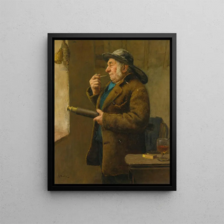 The Old Pilot - Edwin Harris — framed artwork on a wall