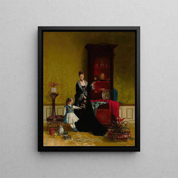 Mother and Child - Edwin Howland Blashfield — framed artwork on a wall