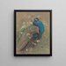 A peacock and daisies - Edwin John Alexander — framed artwork on a wall